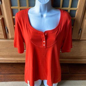 American Living Bright Orange Super Soft Short Sleeve Tee New with tag LArge